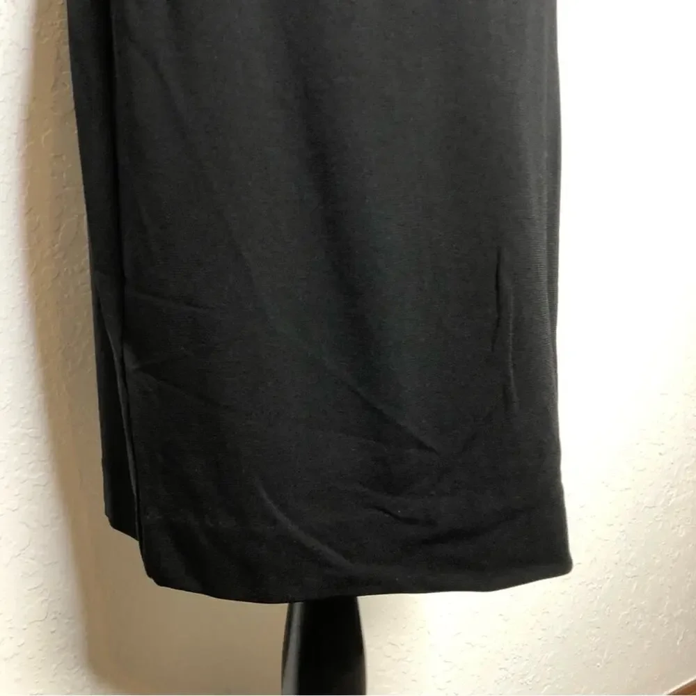 Nicole Miller Collection black cape off shoulder sheath dress size 12 NWT chic